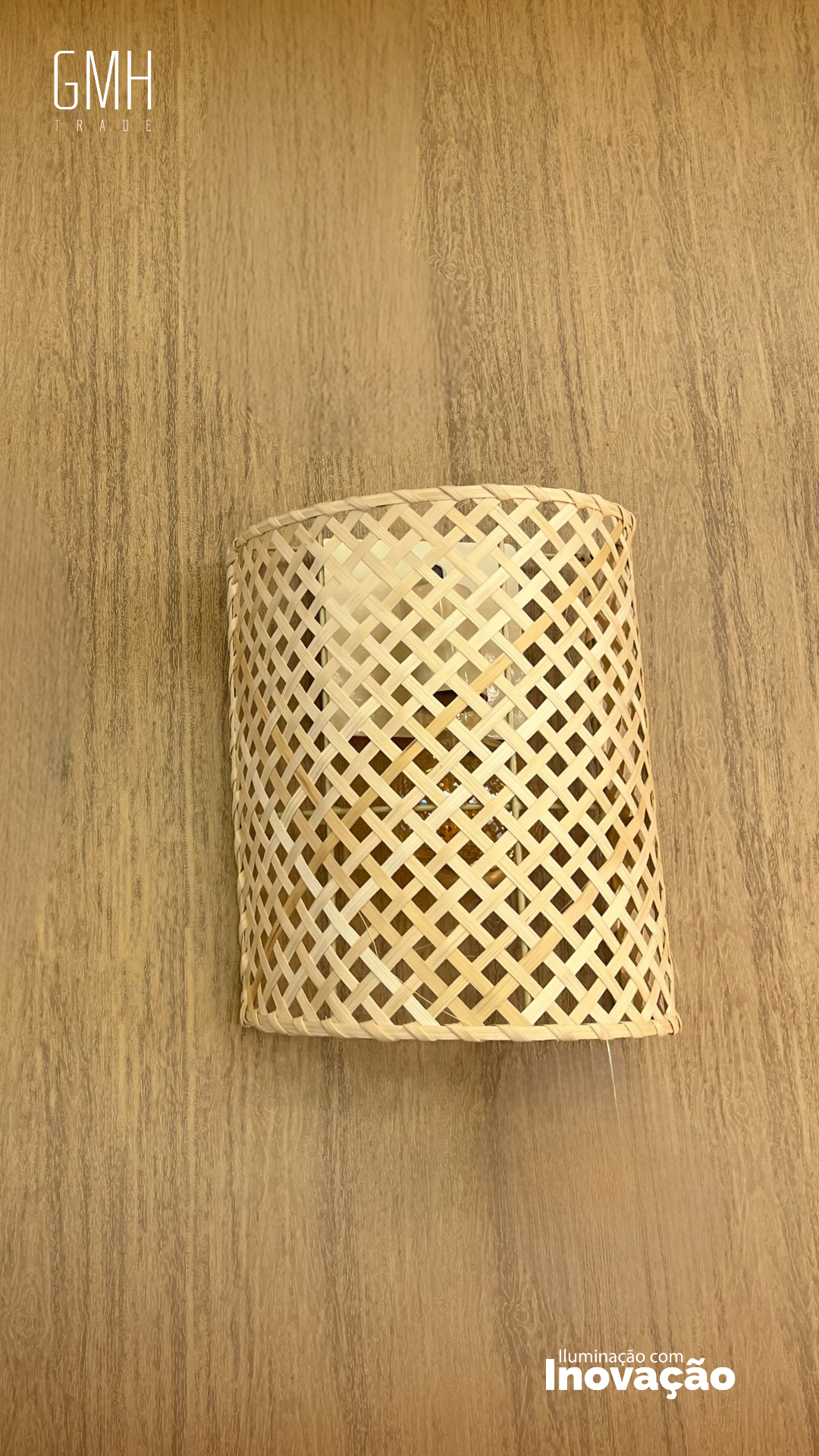 Lúminaria Pendente Rattan de Palha Nova Guine Detalhes
